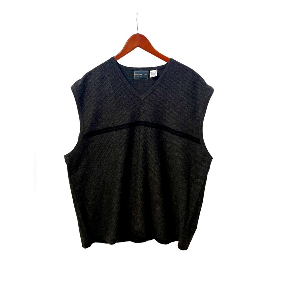 Florence Tricot mens sweater vest a blend of fabrics size XL.☑️
